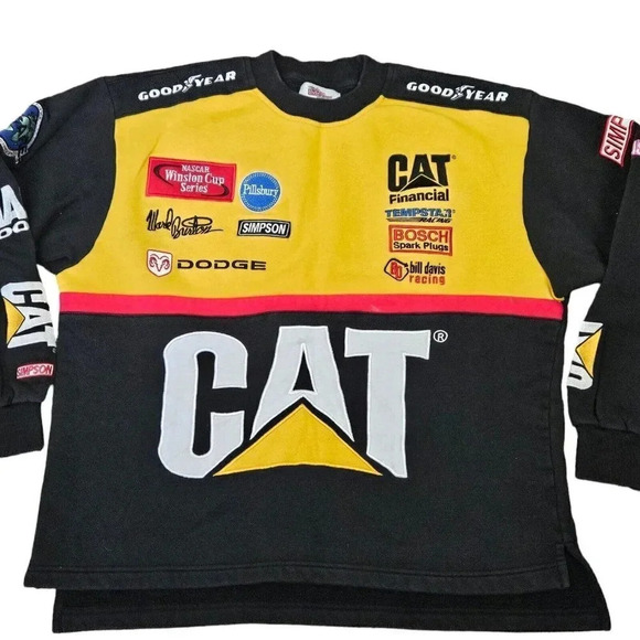 Racing Champions Mens Size‎ Medium CAT Dodge Simpson NASCAR Crewneck Sweatshirt - Picture 1 of 9
